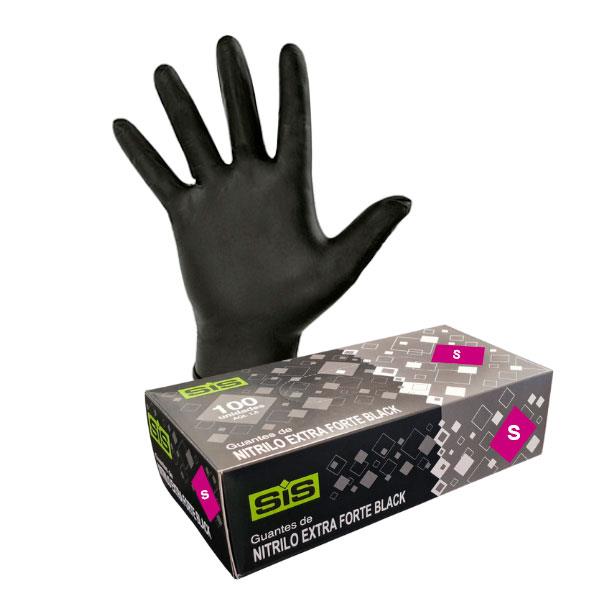 10040026 Luvas Nitrilo Preto s/ Po Tamanho S Cx. c/ 100 Un. - Image 1