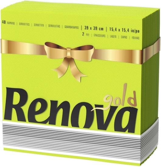 1020066 Guardanapo 40x40 Renova Gold Verde/Kiwi Cx. c/ 1200 Un. - Image 1