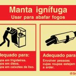 Sinal Manta Anti-Fogo PVC Fotolum. (P0440) Un.