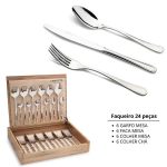 Faqueiro 24 peças c/ Estojo Madeira DESNA