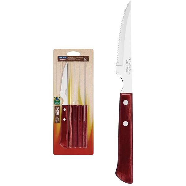 20140001 Faca de Churrasco Inox c/ Cabo Madeira POLYWOOD Un. - Image 1