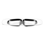 Bandeja p/ Aperitivos c/ 2 divisoes Inox 17cm 13317 Un.