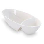 Travessa c/2 Div Porcelana 19x9cm 61244 Un.