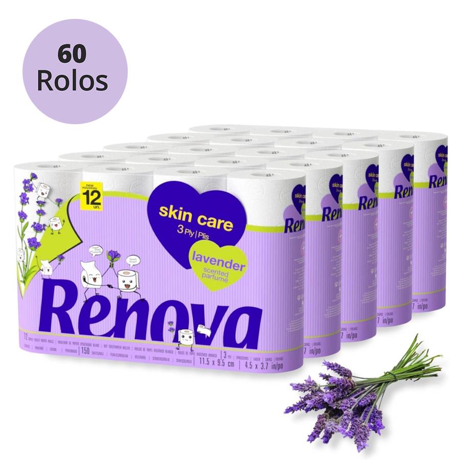 4010003 Rolo de Papel Higienico 3 Folhas Renova Emb. c/60 un - Image 1