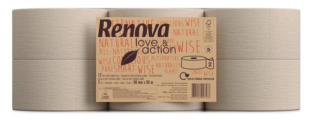 4020008 Rolo de Papel Higienico Jumbo NaturPack 2F Emb. c/ 12 - Image 1