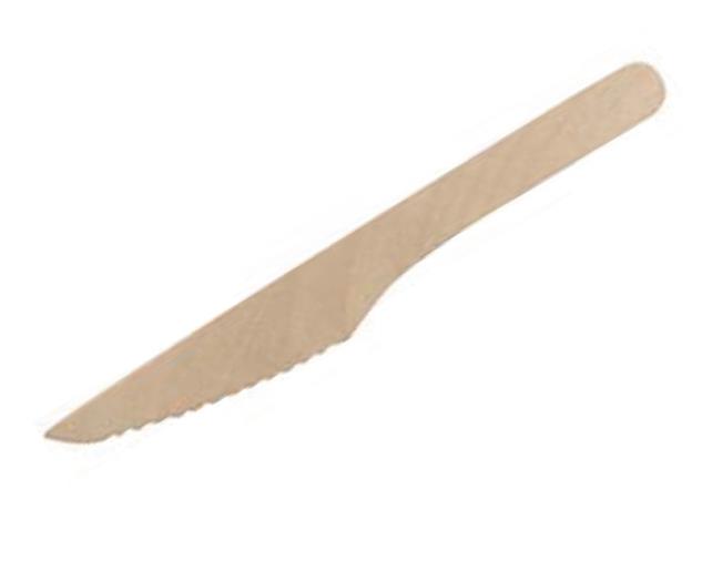 7120048 Faca de Mesa NaturPack Madeira 16,5cm Emb. c/ 100 Un. - Image 1
