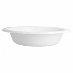 Pratos Sopa de Cartao Biodegradavel Branco 19cm 100 un.
