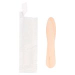 Colher de Gelado Indiv. NaturPack Madeira 7.5cm Emb. c/ 100u