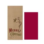 Saqueta Talher "Natal" c/ Guardanapo Bordeaux 11x25 Un.