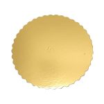 Base Cartao Redonda Grossa 26cm Dourada Emb. c/ 25Un.